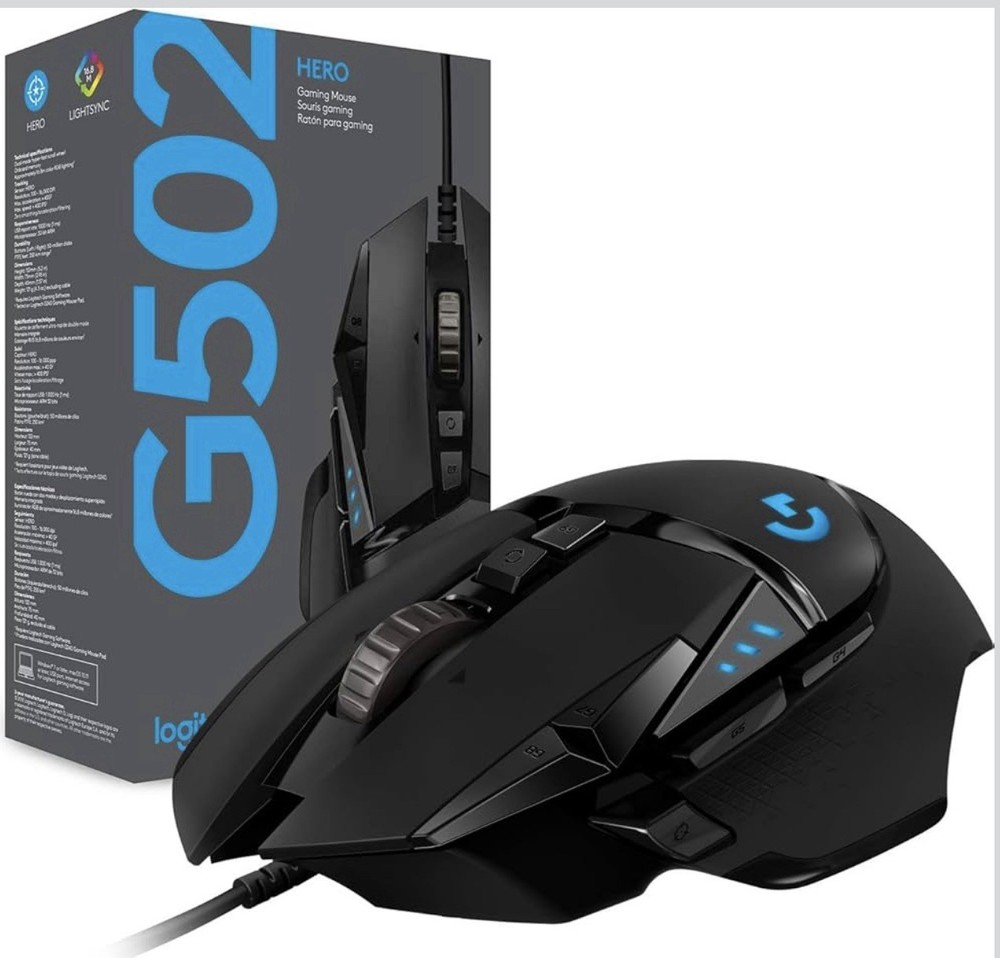 Logitech G502 Hero High Performance Wired Gaming Mouse, 25K Sensor, 25,600 DPI,