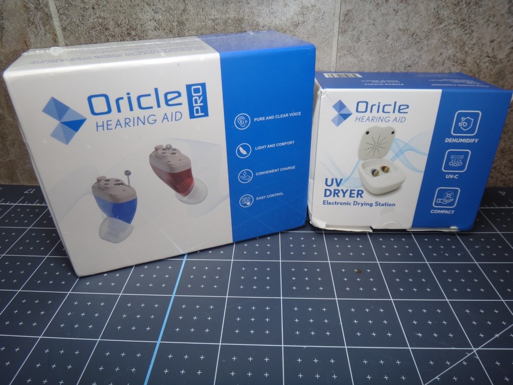 Oricle PRO Hearing Aids + Case + UV DRYER DRYING STATION