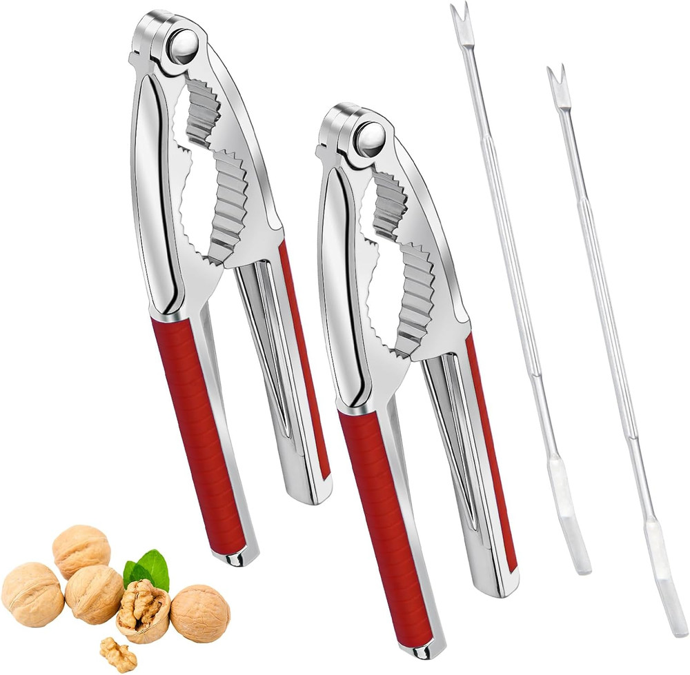 4 Pcs Walnut Cracker Tools, Windspeed Nut Crackers Three Opening Clips Nut Shell