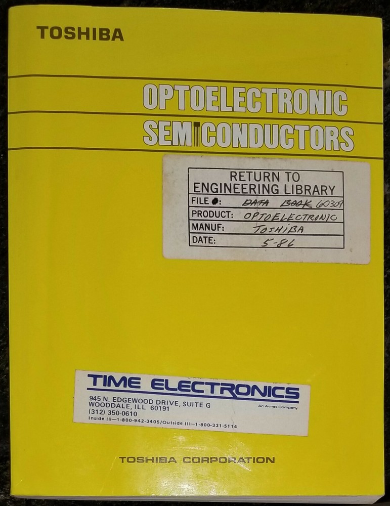 USED 1985 Toshiba Optoectronic Semiconductor Databook