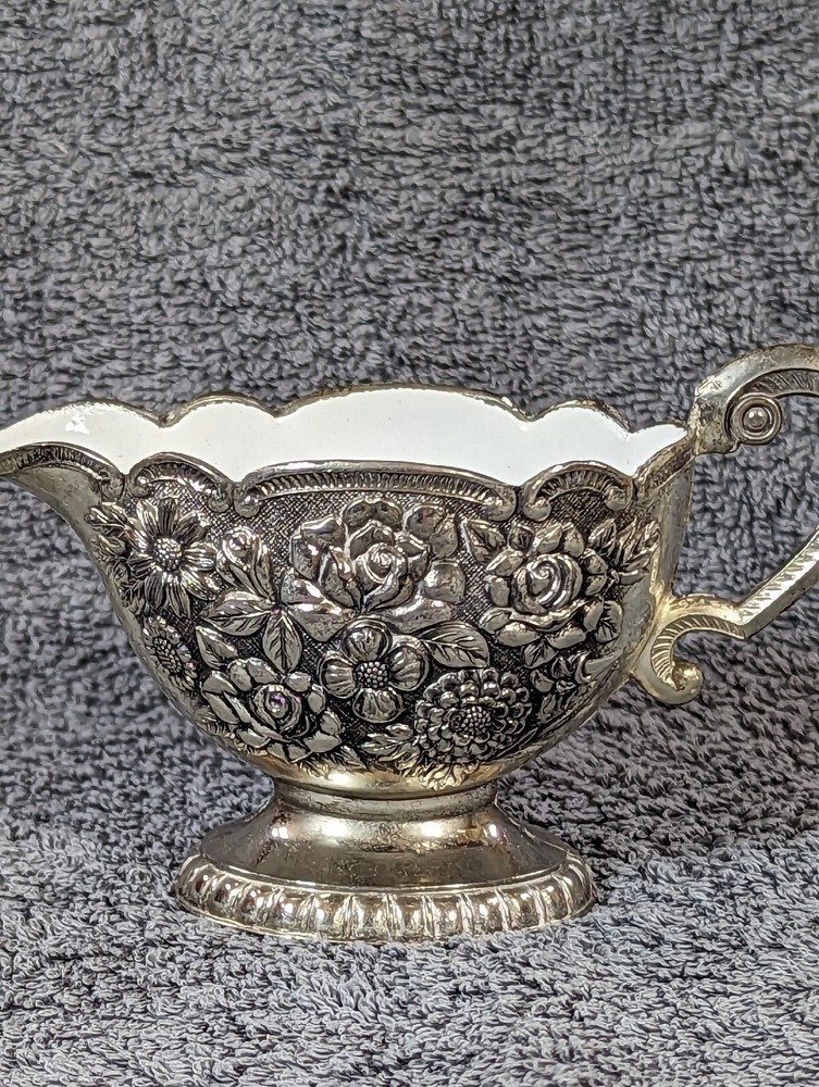 Himark Vintage Silver Plated Cream Jug With Ceramic Lining