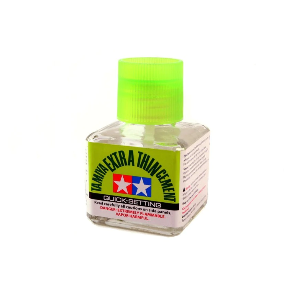 Tamiya Extra Thin Quick Setting Cement 40ml Jar with Brush TAM87182