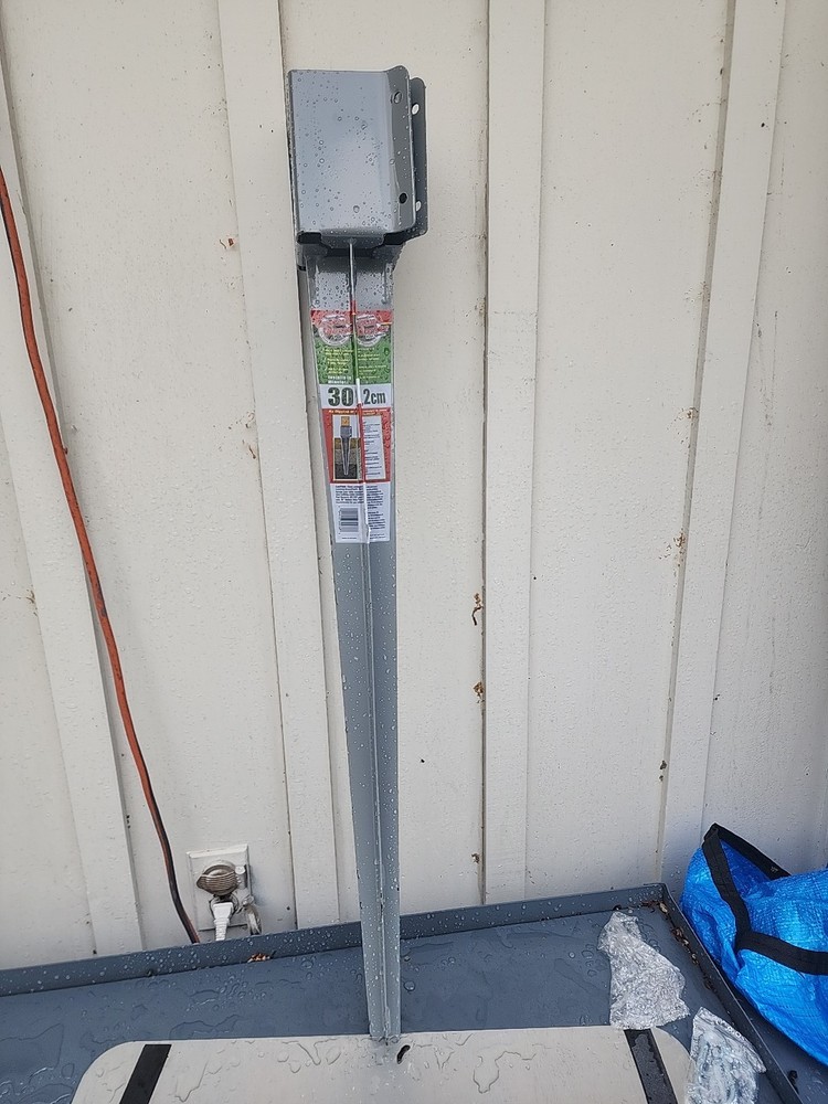 GroundTech Groundmaster 30 in. Gray Post No, digging required for mailbox. 4x4in