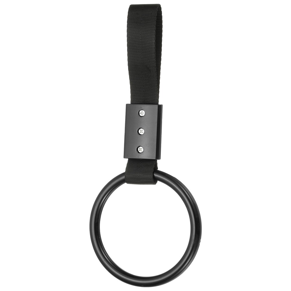 1Pcs Circle Shaped Car Handle Straps for Auto Bus, Black