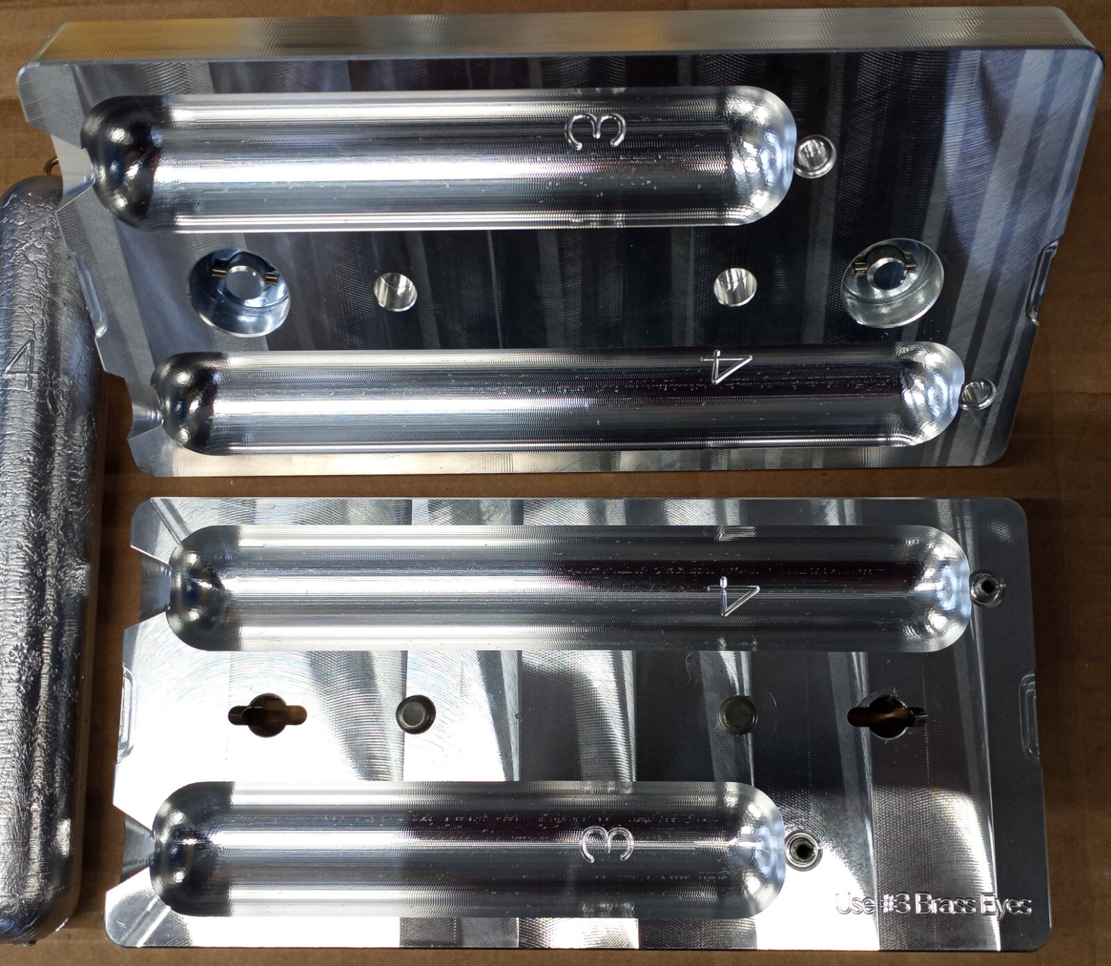 Deep Drop Weight Mold ( 2 Cavity ) 3# - 4# Combo Mold Aluminum CNC