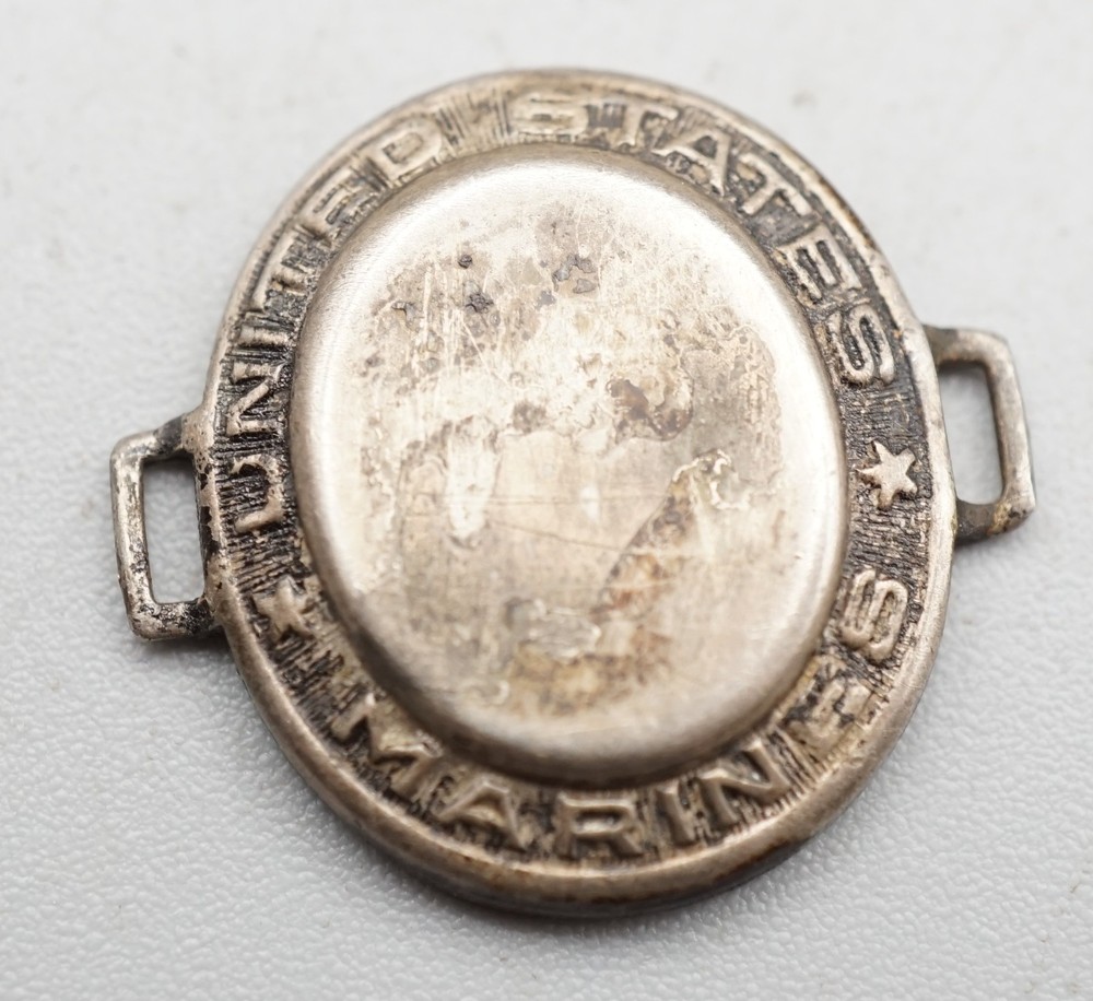 WWII Sterling USMC United States Marines Bracelet Center Section