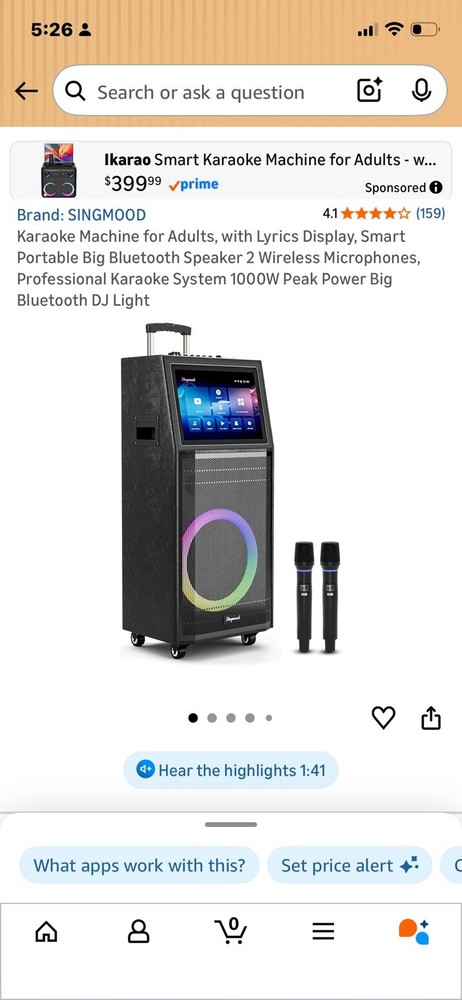 Brand New In Box Singmood  Professional karaoke Machine With Android System &