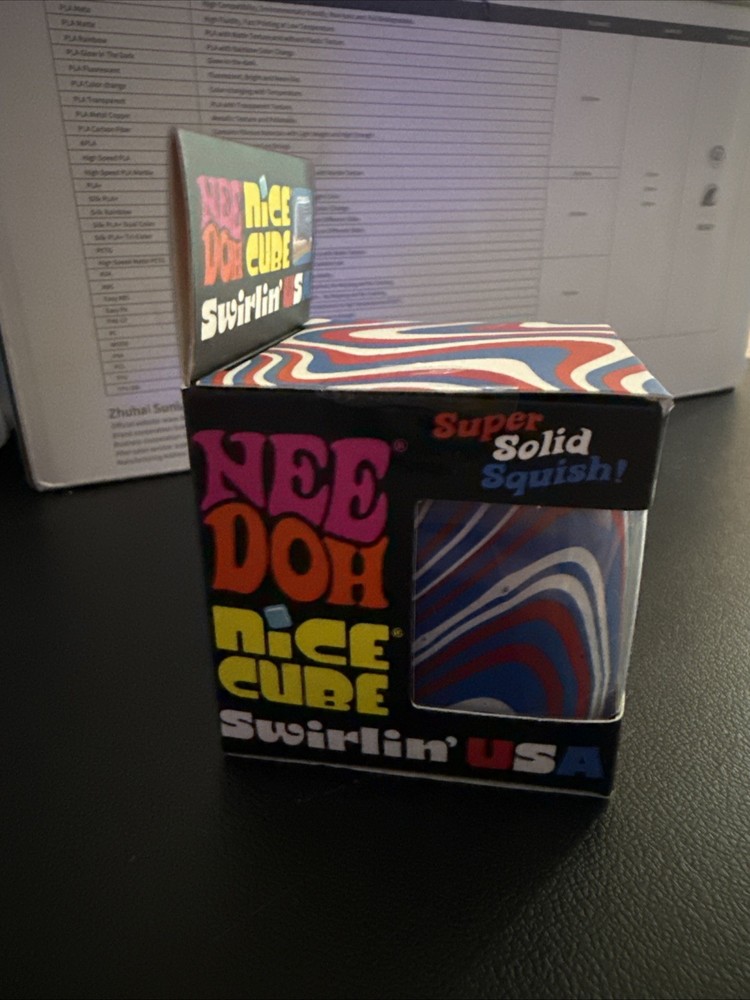 NEEDOH Nice Cube Swirlin' USA Super Solid Squish NEW
