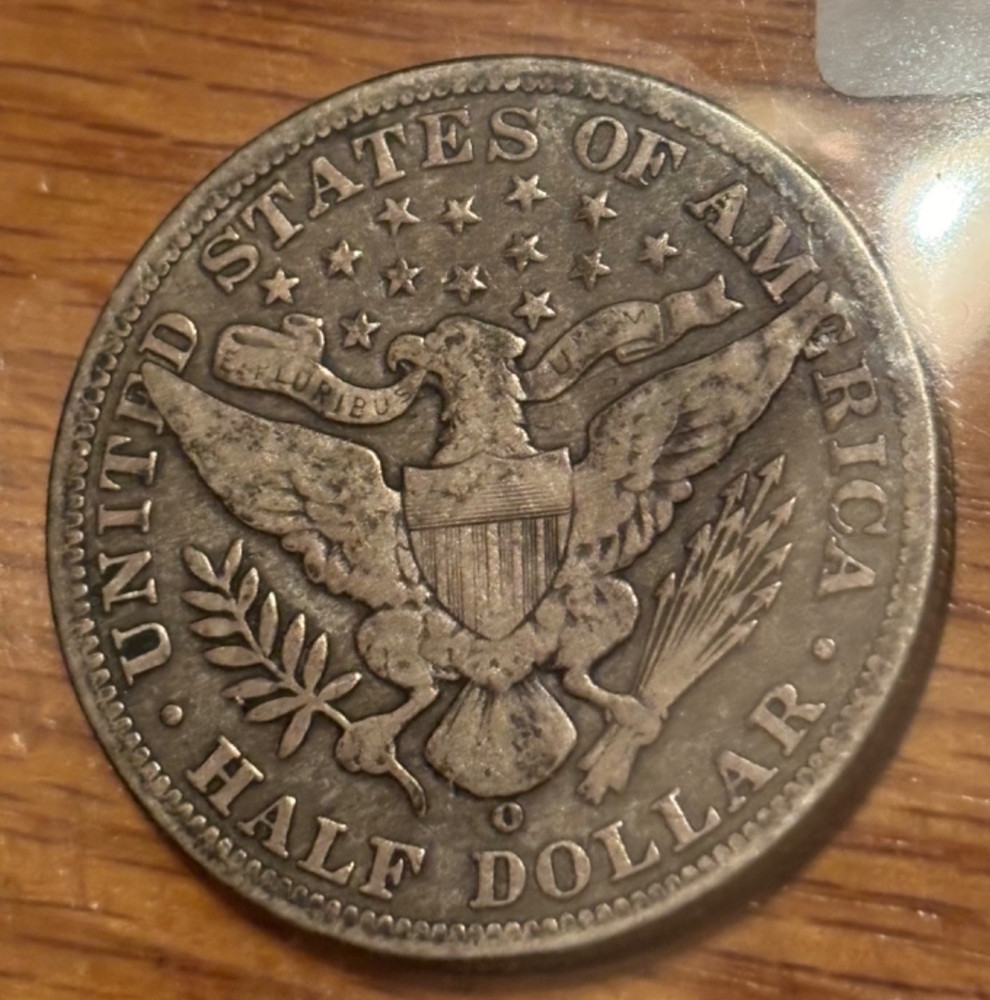 1896-o Barber Half Dollar , better date , Strong VG /Fine