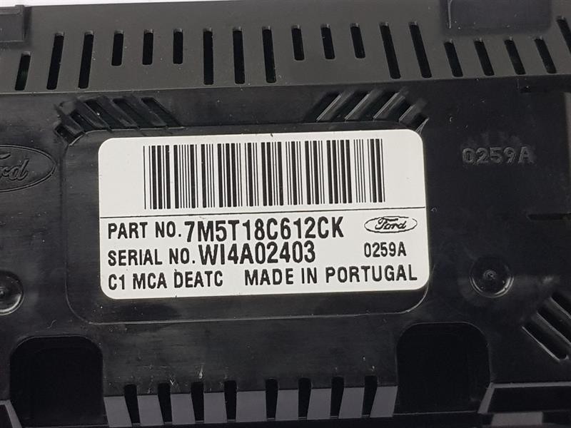 2011 FORD KUGA HEATER CONTROL PANEL ASSEMBLY 7M5T18C612CK