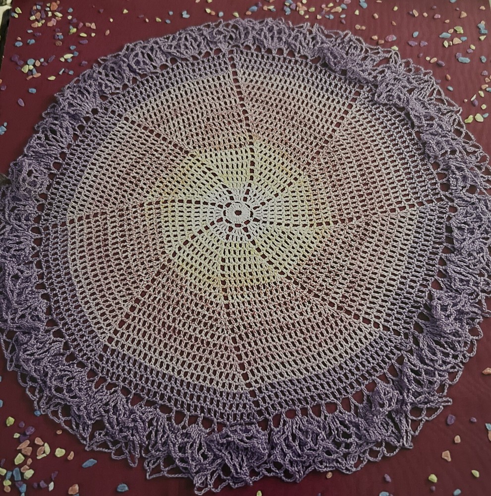 CROCHET  ~ “Lollipop Swirls Doily” ~ PATTERN ~