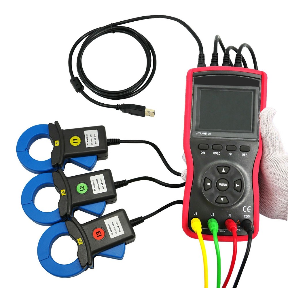 3 Phase Digital Phase Voltmeter Φ40mm With 500 Groups Memory USB Interface