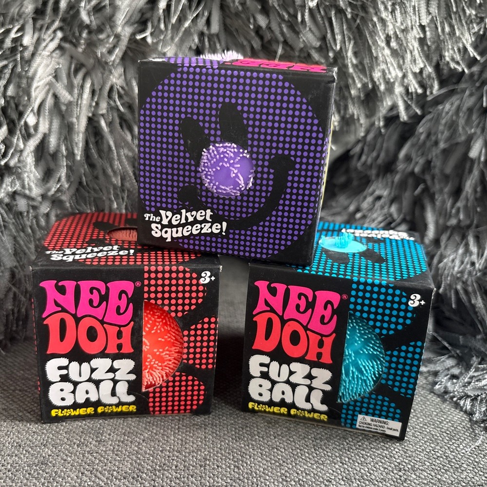 Orange NeeDoh Stress Fuzz Ball Squeeze