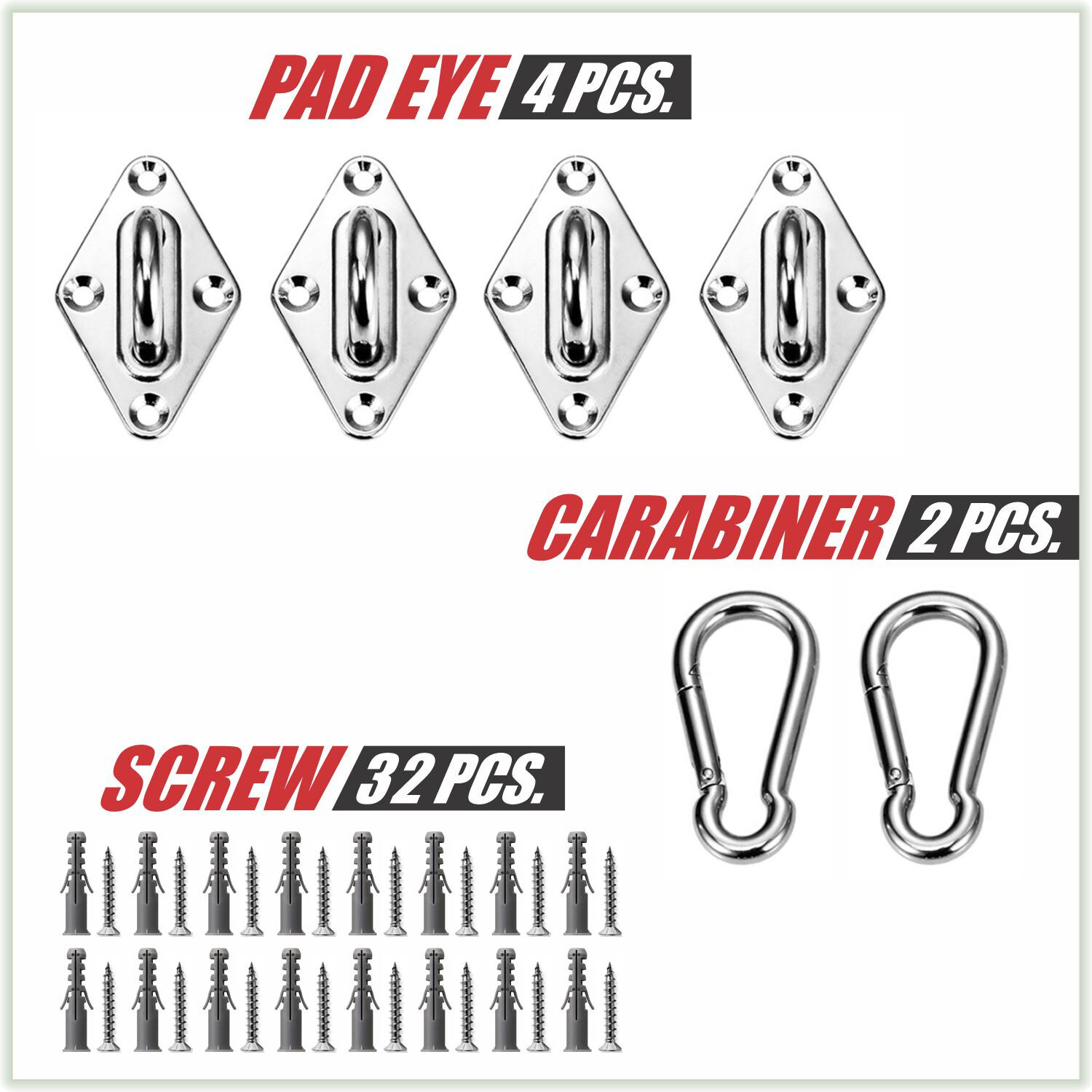 ColourTree Hardware Kit for Sun Shade Sail Triangle Rectangle Installation