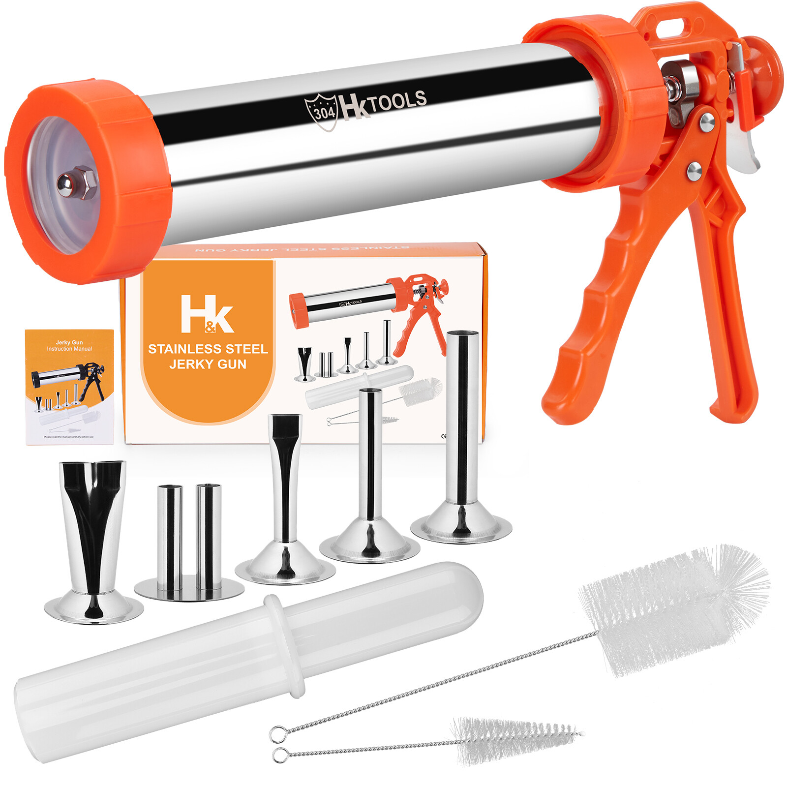 HK Jerky Gun Kits 2.5 Pound  Stainless Steel Sausage Making Gun