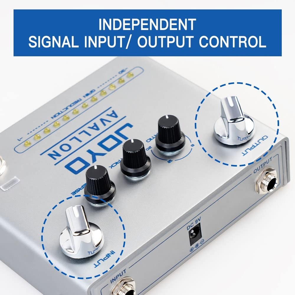 JOYO Compressor Effect Pedal with Precise Compression Knobs Adjusting Indepen...