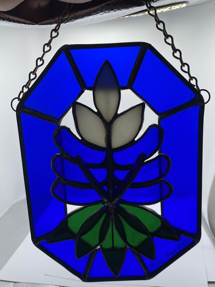 3D Stained Glass Flower Signed