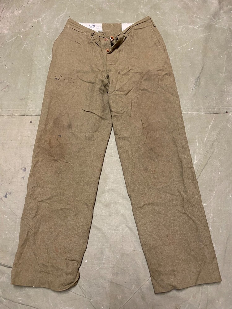 ORIGINAL WWII US ARMY M1938 WOOL COMBAT FIELD TROUSERS- MEDIUM 33 WAIST