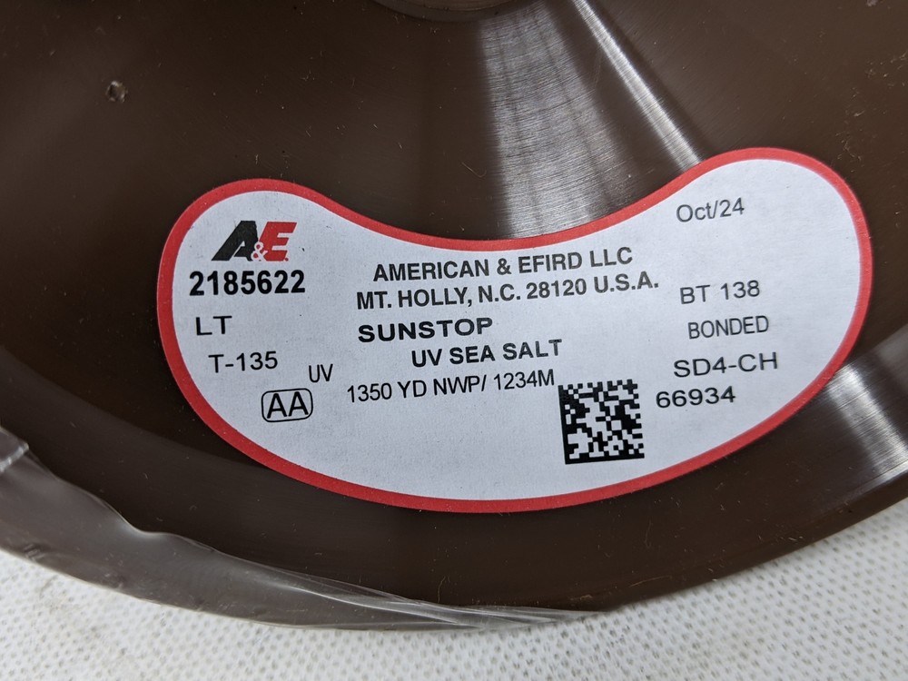 A&E American & Efird SUNSTOP Bonded Polyester Thread 1234m Sea Salt UV Resistant