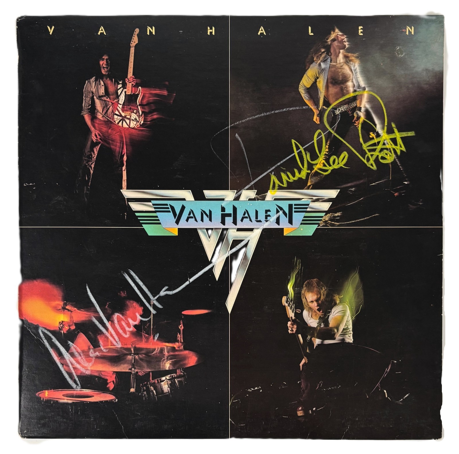 Van Halen Debut Vintage Signed Album Alex Van Halen David Lee Roth Beckett BAS