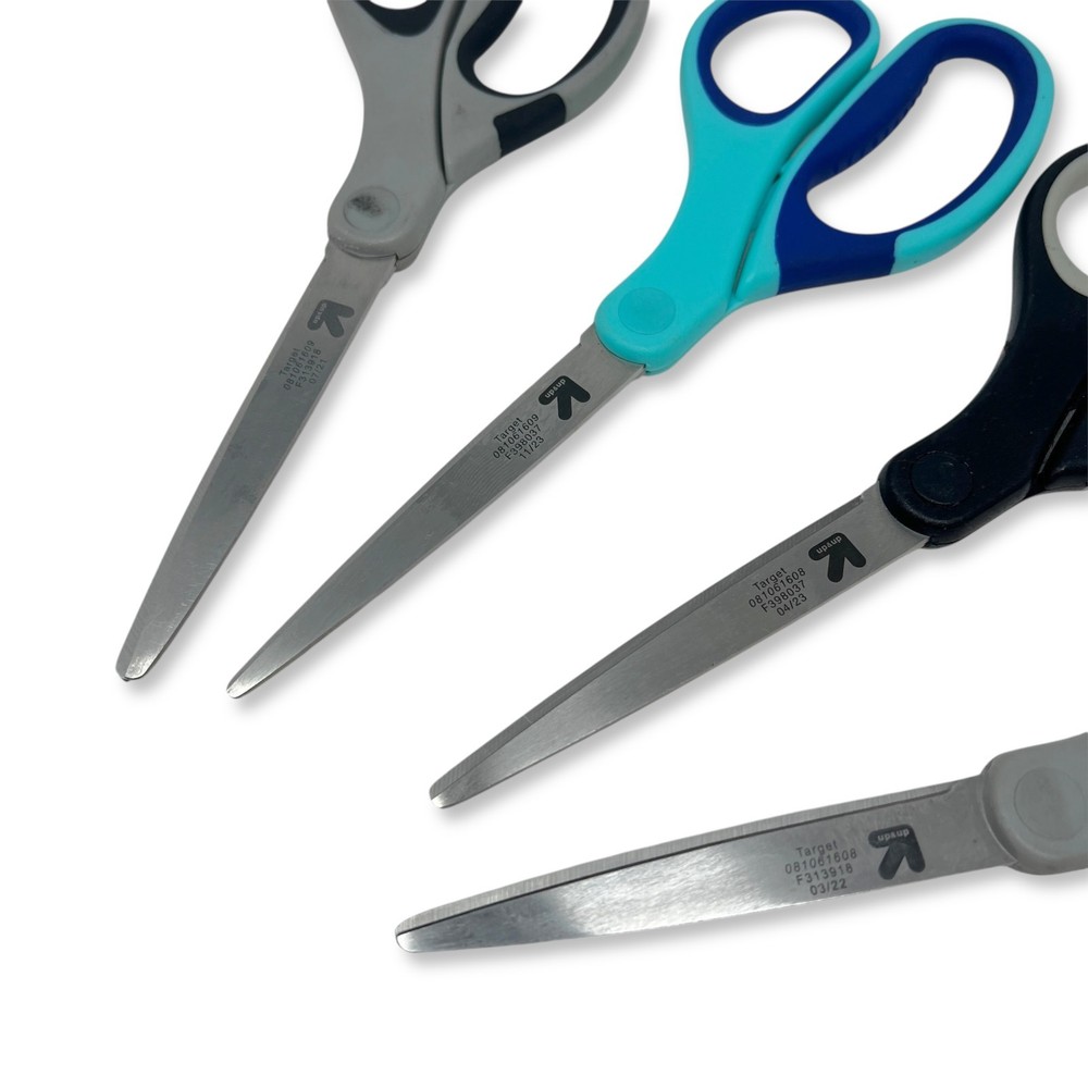 Target Up & Up Multi-Purpose Scissors Lot, Mixed Handle Colors, 4 Pcs