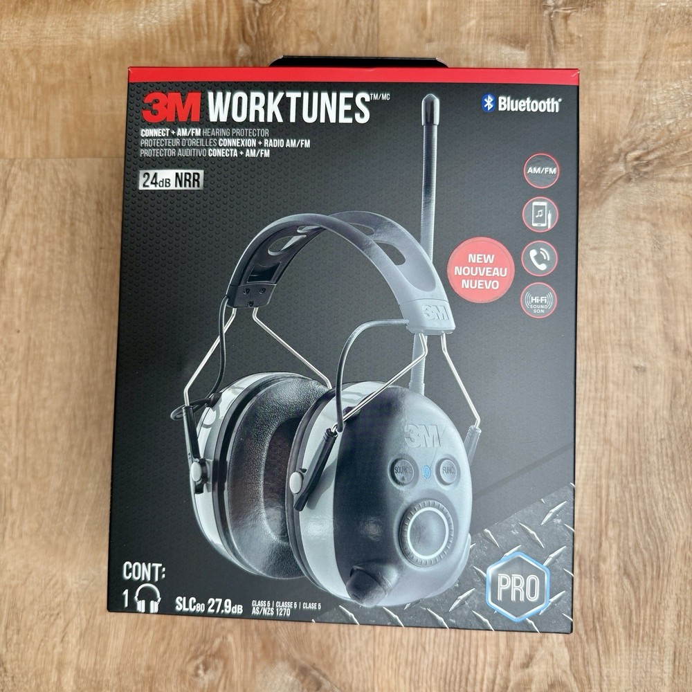 3M WorkTunes Electronic Hearing Protectors: Connect+ AM/FM with Bluetooth Techno