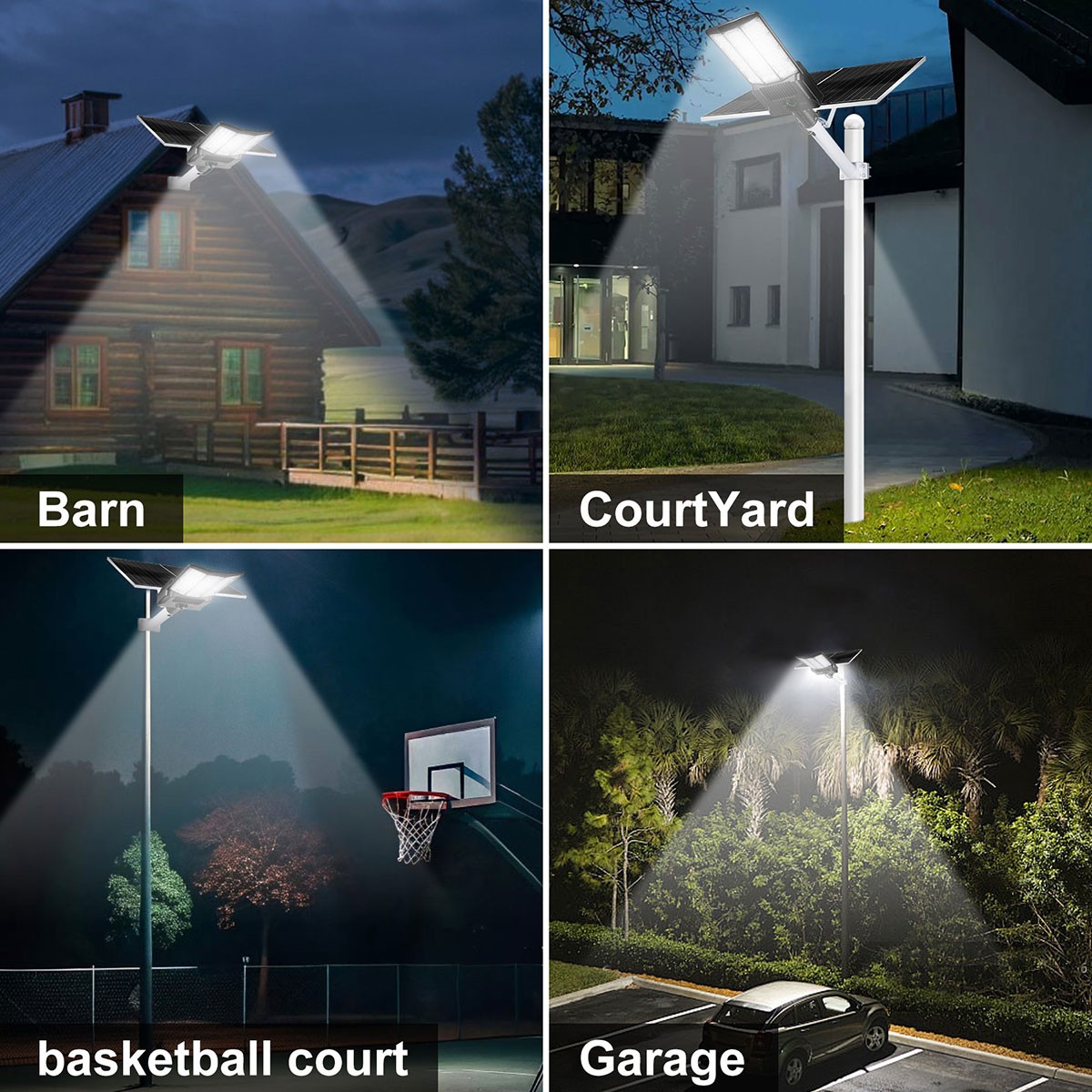 LED 16000W Commercial Solar Street Lights Outdoor Dusk to Dawn parking lot light