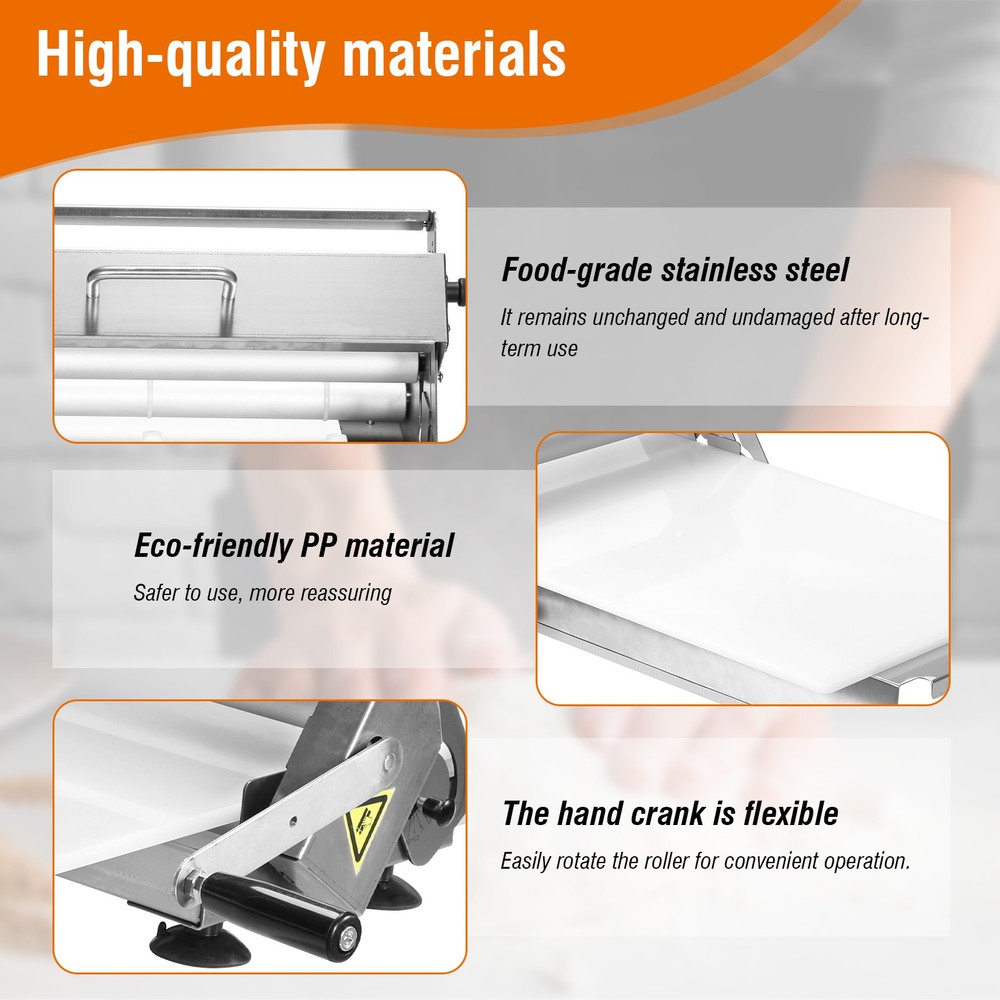 Folding Dough Sheeter with 2 Rolling Boards Manual Dough Roller Machine with 55