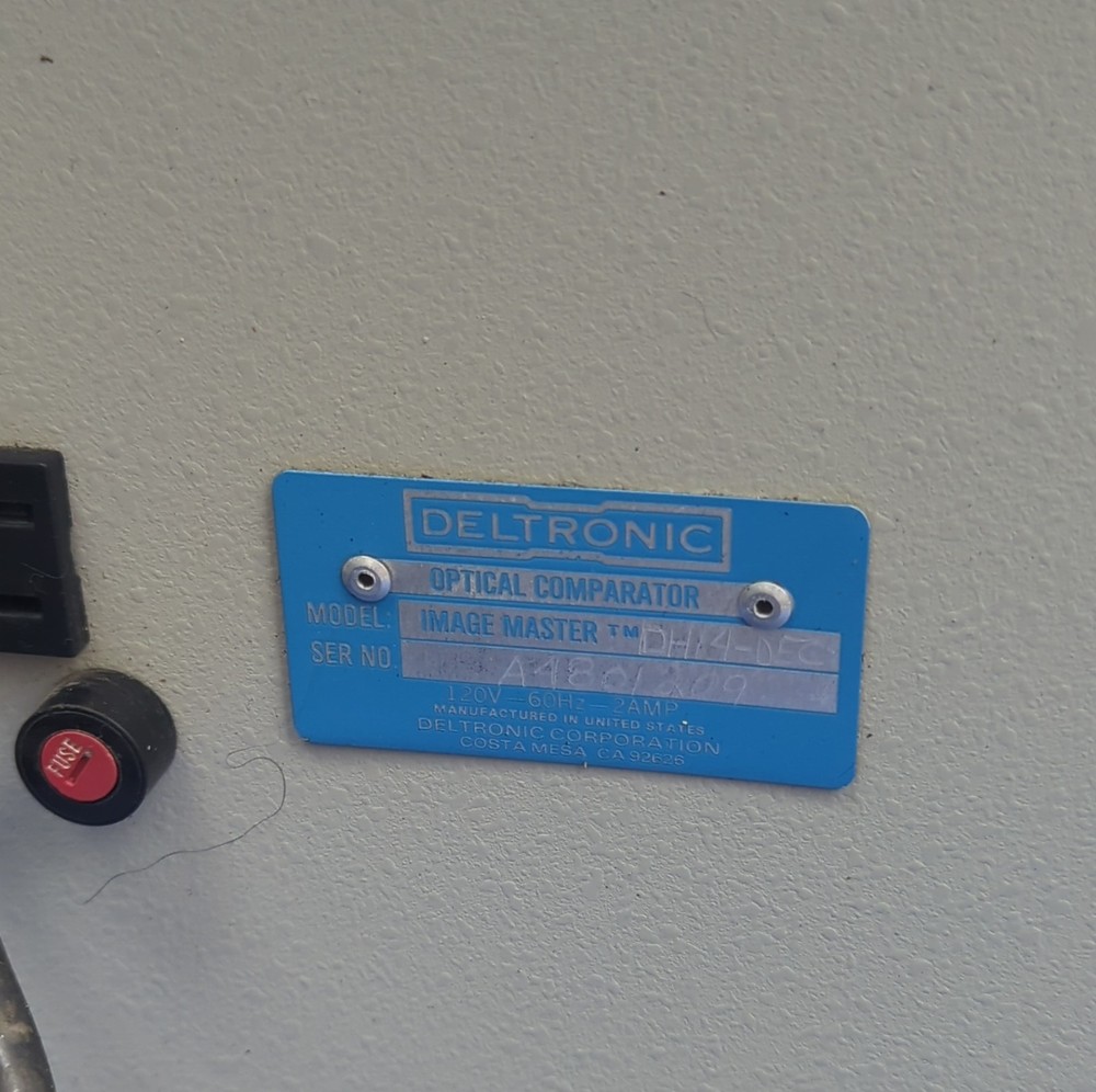 Deltronic Optical Comparator IMAGE MASTER TM DH14-DEC PH14-7 Instrument Type