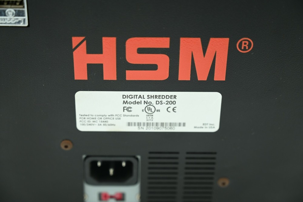 HSM Digital Shredder Model Number DS-200