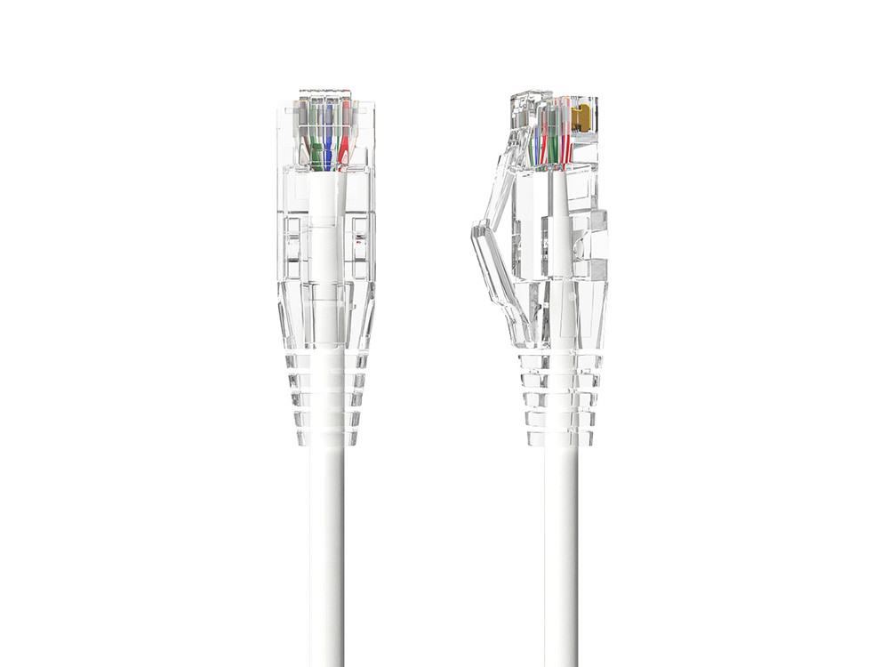 3ft Slim Cat6 28AWG UTP Ethernet Network Patch Cable Snagless, White