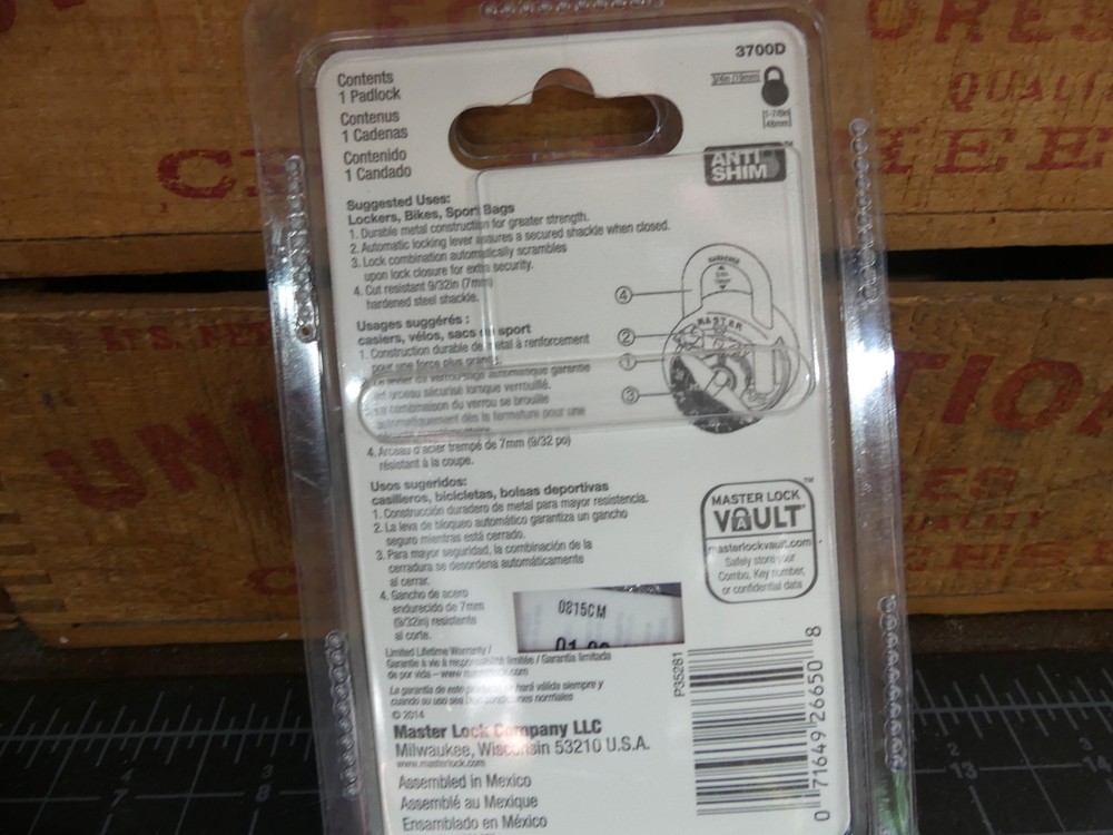 New Master Lock Dial Combination Padlock NIP Locker