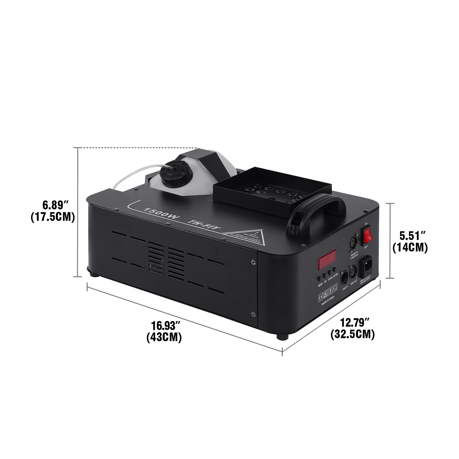2pcs Vertical RGB 3 in1 24 LED DMX Fog Machine Stage Smoke Lighting W/ Remote