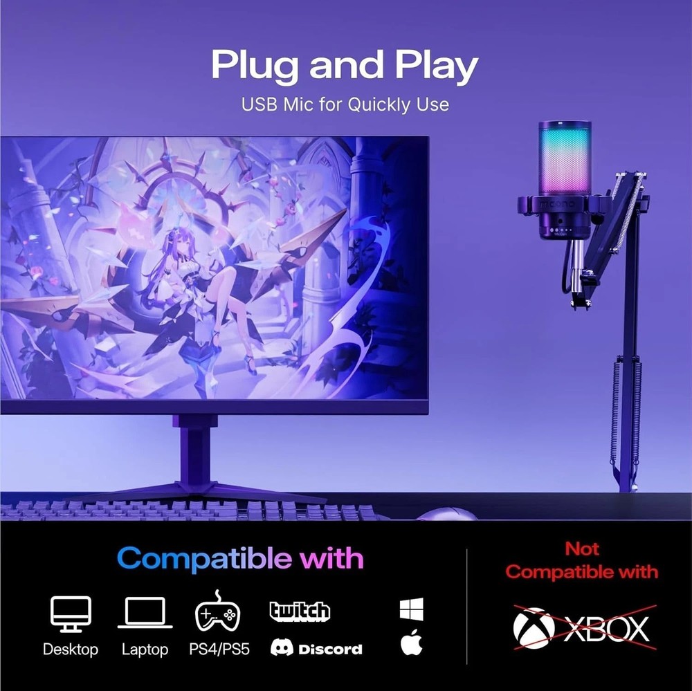 Professional Gaming Microphone with Arm Stand