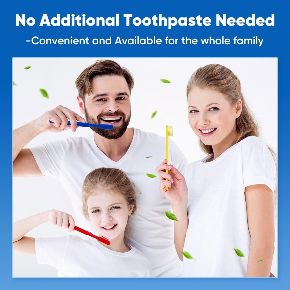 50 PCS Prepasted Disposable Toothbrushes with Toothpaste, Premium Bulk Toothb...