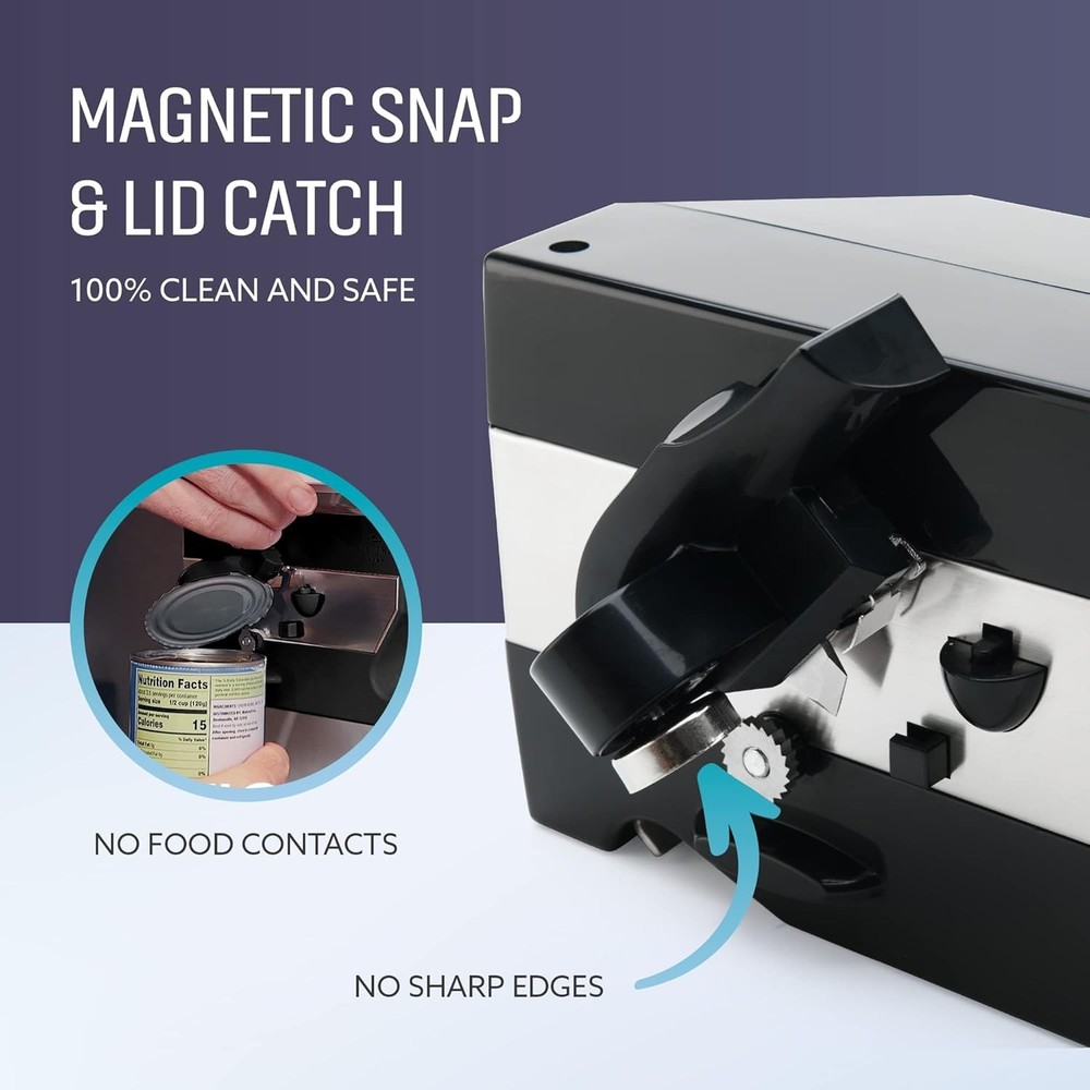 Automatic Under-Counter Can Opener with Blade Sharpener – Space-Saving Design