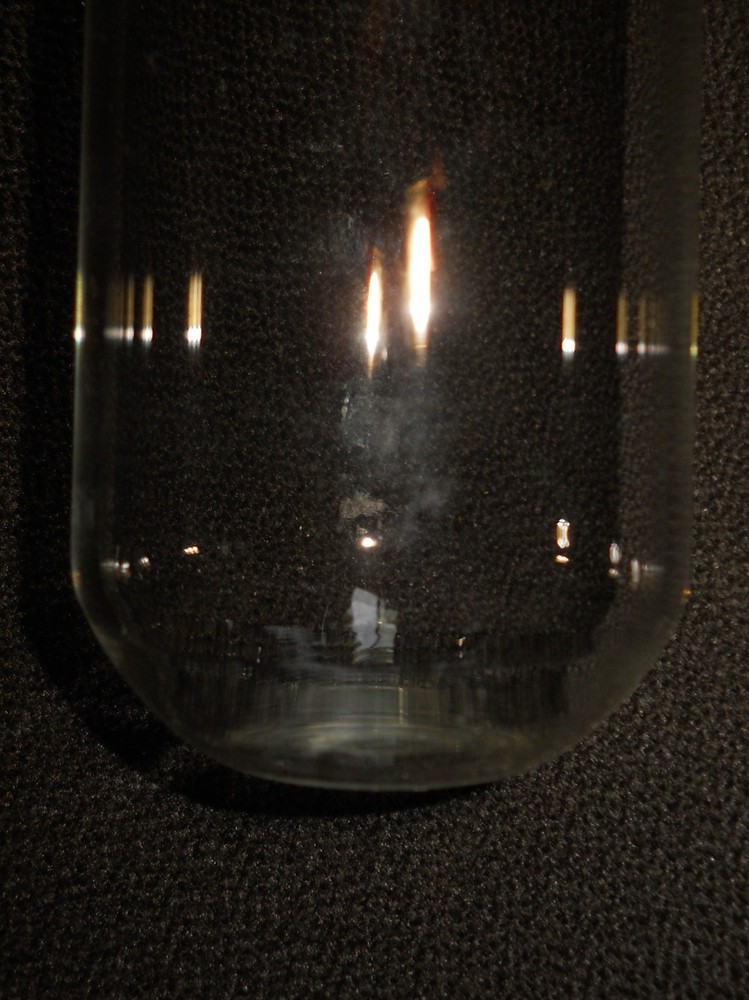 Glass Cylindrical Flat Based Storage Bottle, 13cm Height, 6.5cm Diameter