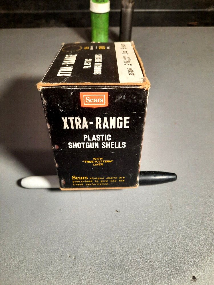 VTG Sears Ted Williams 20 Gauge Xtra-Range Shotgun Shells Empty Ammo Box NICE