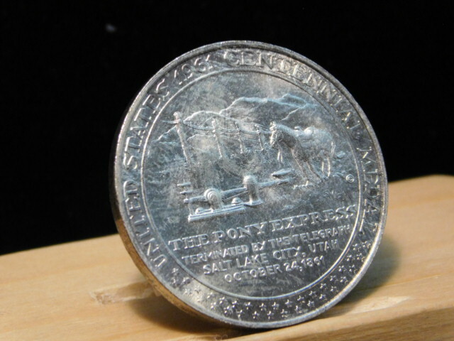 Pony Express Termination Centennial 1961 So-called dollar struck in silver