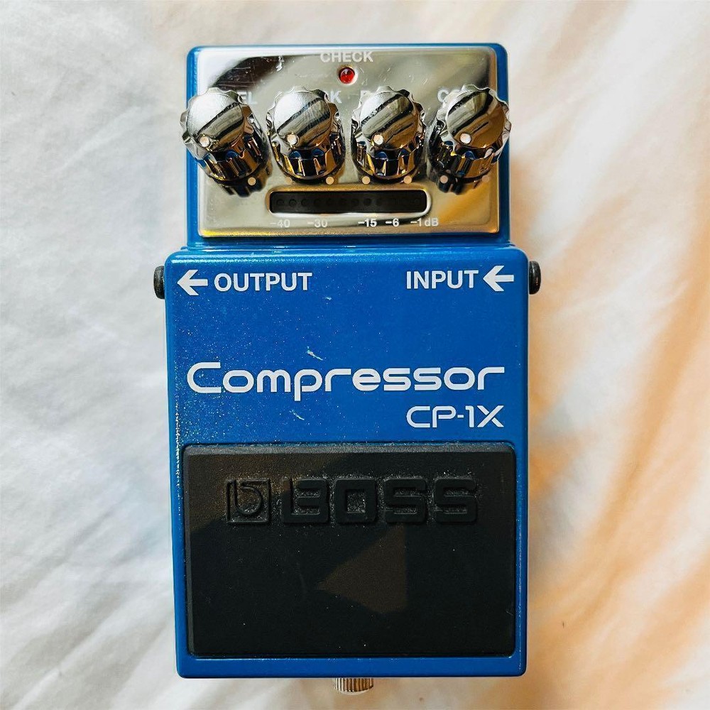 BOSS CP-1X Compressor Guitar Effect Pedal Gain Reduction Indicator Tested