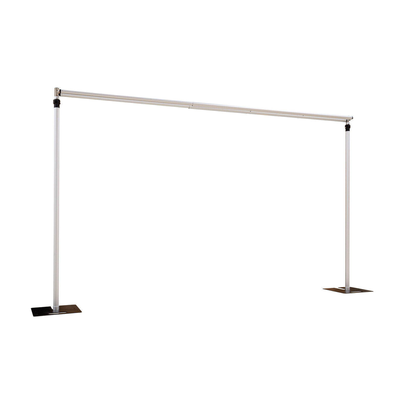DOUBLE CROSS BAR ADJUSTABLE QUICK BACKDROP KIT 10 FT x 10 FT PIPE WITHOUT DRAPE