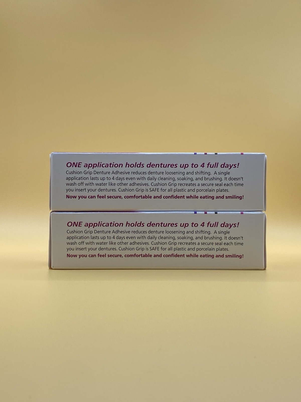 Cushion Grip Soft Thermoplastic Denture Adhesive 1 Oz Each ( Pack Of 2)