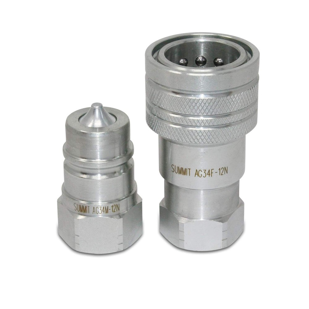 3/4” Ag Hydraulic Quick Connect Coupler Set, 3/4” NPT Thread