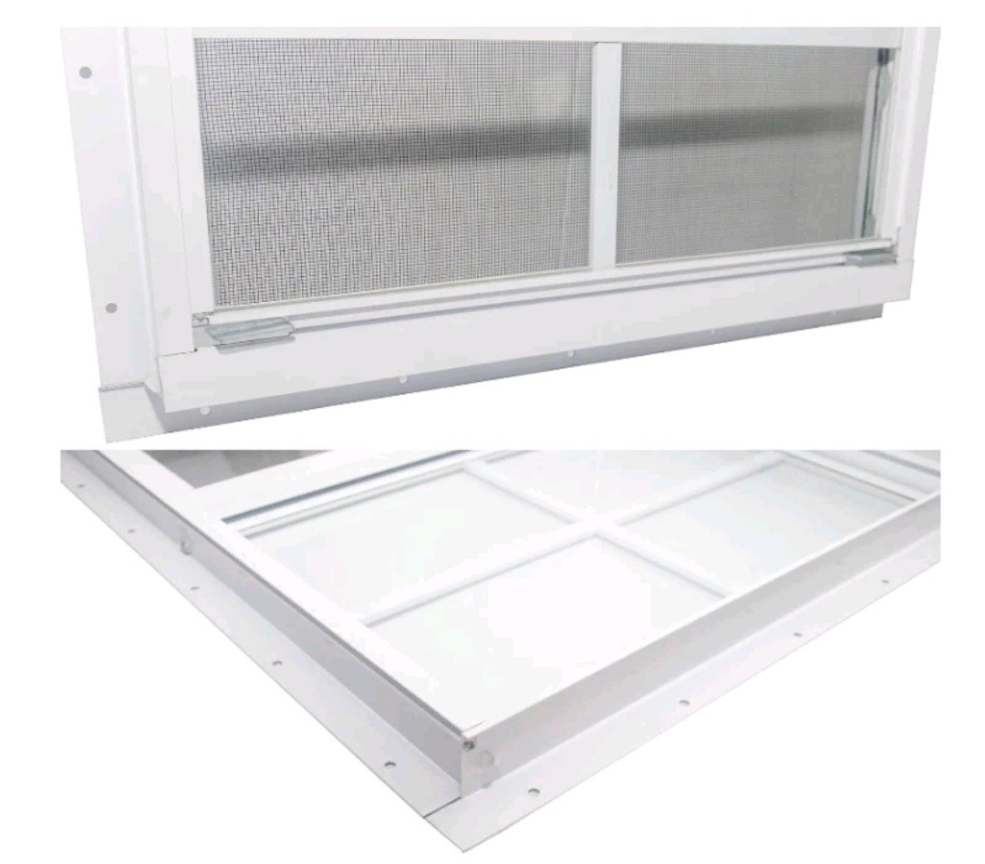 24x36" (2 Pack) Single-pane Aluminum Shed Windows White Durable screws included
