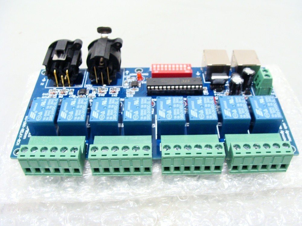 DMX Relay Switch Decoder DMX512 8ch LED Lighting Controller P/N WS-DMX-RELAY-8CH
