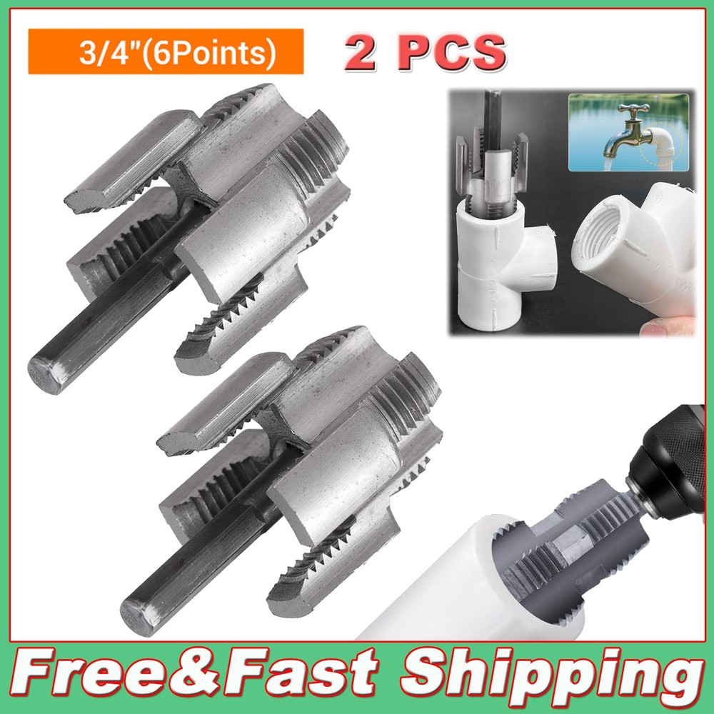 2X Integrated Internal & External Pipe Threading-Tool PVC Pipe Threader Cutting