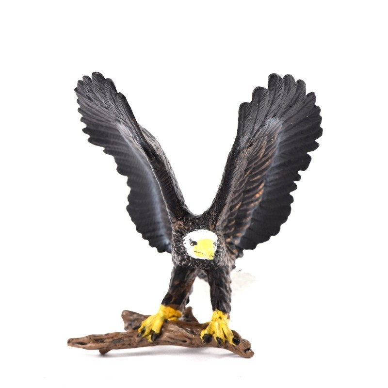 3PCS Simulated Bald Eagle Figurines Realistic Plastic Eagle Model Action Figures