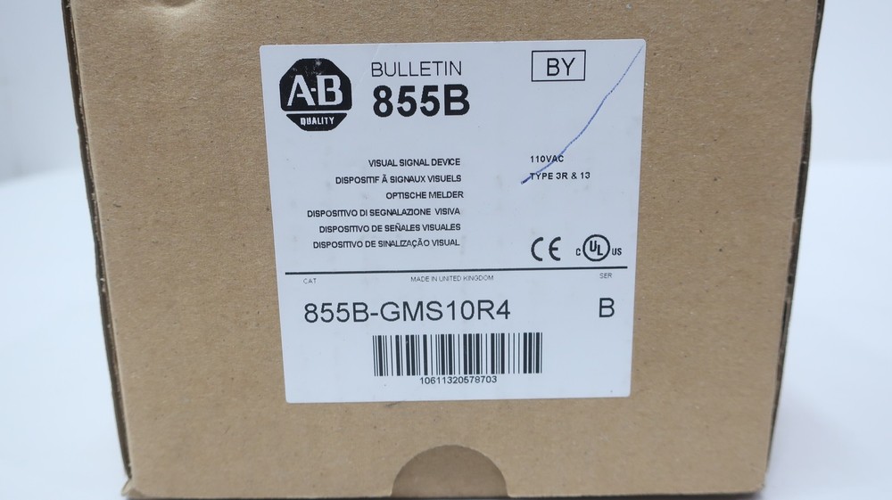 Allen Bradley 855B-GMS10R4 Red Strobe Light Module 110v-ac