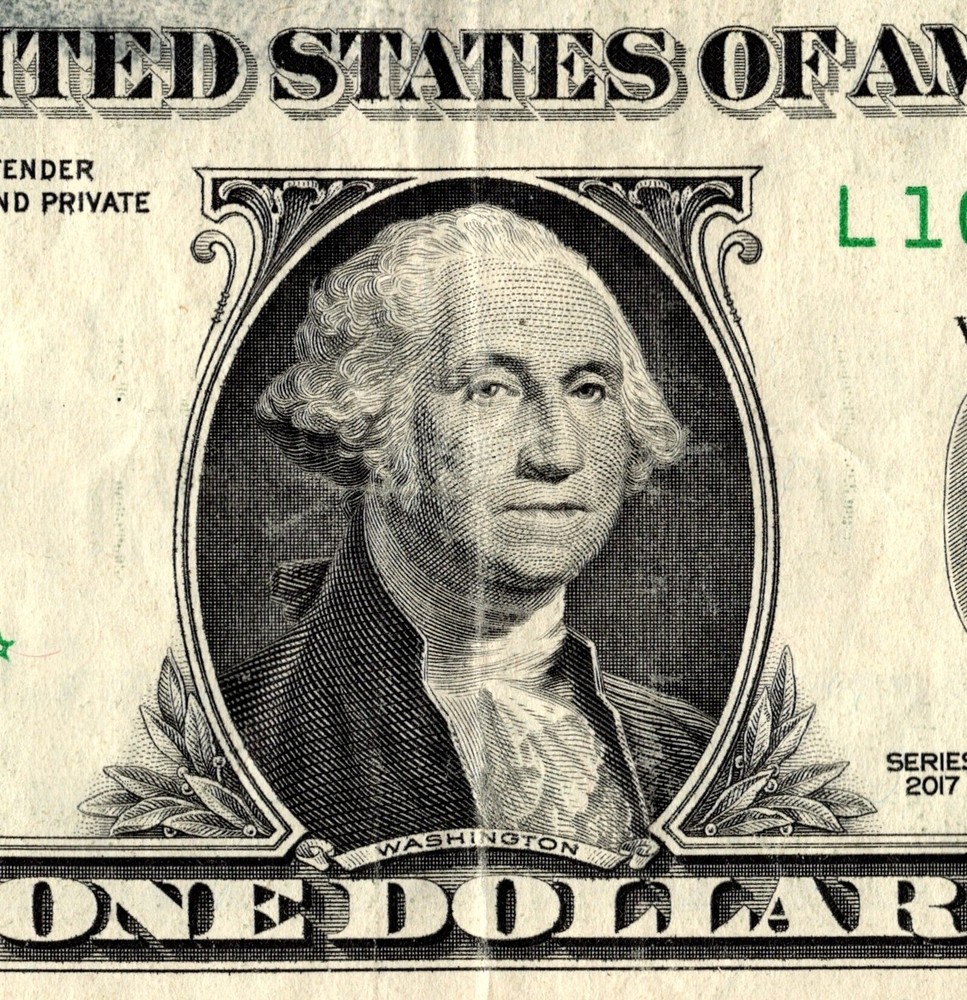 2017 L Star Note FANCY SERIAL NUMBER ONE DOLLAR Regular Run