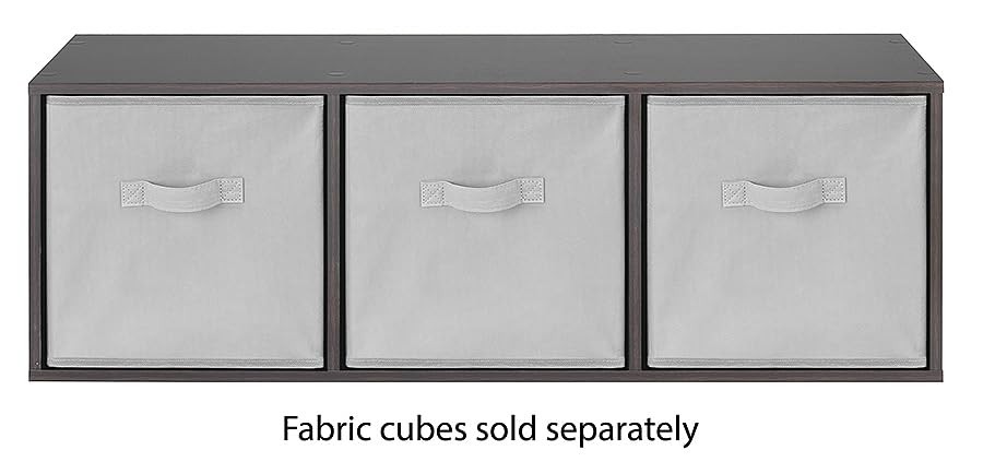 Whitmor 3 Cube Storage Organizer 3 Tier Stackable MDF Wood Bookcase Open Shelvin